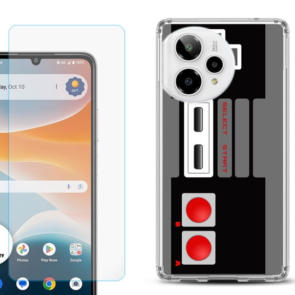 Phone Case for Cricket Icon Pro 2026, with Screen Protector, by OneToughShield - Game Controller