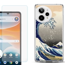 Phone Case for Cricket Icon Pro 2026, with Screen Protector, by OneToughShield - Great Wave