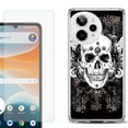 thumbnail image 1 of Phone Case for Cricket Icon Pro 2026, with Screen Protector, by OneToughShield - Grunge Skull, 1 of 5