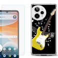 thumbnail image 1 of Phone Case for Cricket Icon Pro 2026, with Screen Protector, by OneToughShield - Guitar Yellow, 1 of 5
