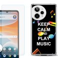 thumbnail image 1 of Phone Case for Cricket Icon Pro 2026, with Screen Protector, by OneToughShield - Keep Calm Music, 1 of 5