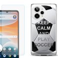 thumbnail image 1 of Phone Case for Cricket Icon Pro 2026, with Screen Protector, by OneToughShield - Keep Calm Soccer, 1 of 5