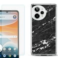 thumbnail image 1 of Phone Case for Cricket Icon Pro 2026, with Screen Protector, by OneToughShield - Marble B/W, 1 of 5