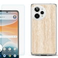 thumbnail image 1 of Phone Case for Cricket Icon Pro 2026, with Screen Protector, by OneToughShield - Marble/Coffee Tone, 1 of 5