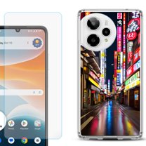 Phone Case for Cricket Icon Pro 2026, with Screen Protector, by OneToughShield - Neon Street