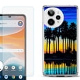 thumbnail image 1 of Phone Case for Cricket Icon Pro 2026, with Screen Protector, by OneToughShield - Palmtree, 1 of 5
