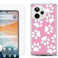 thumbnail image 1 of Phone Case for Cricket Icon Pro 2026, with Screen Protector, by OneToughShield - Pet Paw/ Pink, 1 of 5
