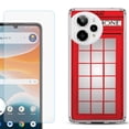 thumbnail image 1 of Phone Case for Cricket Icon Pro 2026, with Screen Protector, by OneToughShield - Phone Booth Red, 1 of 5
