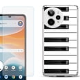 thumbnail image 1 of Phone Case for Cricket Icon Pro 2026, with Screen Protector, by OneToughShield - Piano Design, 1 of 5
