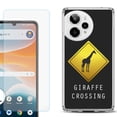 thumbnail image 1 of Phone Case for Cricket Icon Pro 2026, with Screen Protector, by OneToughShield - Road Sign Giraffe, 1 of 5
