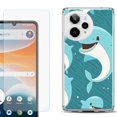 thumbnail image 1 of Phone Case for Cricket Icon Pro 2026, with Screen Protector, by OneToughShield - Smiling Dolphin, 1 of 5