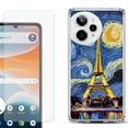 thumbnail image 1 of Phone Case for Cricket Icon Pro 2026, with Screen Protector, by OneToughShield - Starry Night Eiffel, 1 of 5