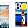 thumbnail image 1 of Phone Case for Cricket Icon Pro 2026, with Screen Protector, by OneToughShield - Starry Night Lighthouse, 1 of 5