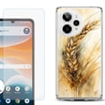 thumbnail image 1 of Phone Case for Cricket Icon Pro 2026, with Screen Protector, by OneToughShield - Wheat Painting, 1 of 5