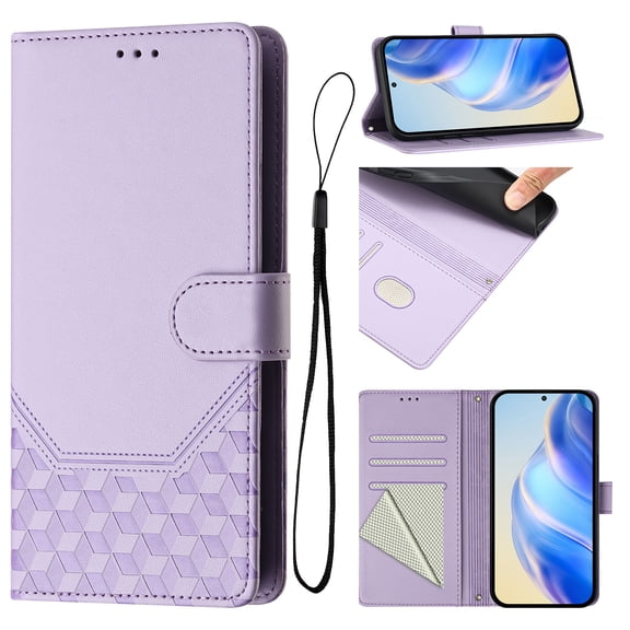 Phone Case for Doogee N55 / N55 Plus, Shockproof PU Leather Flip Wallet Case with RFID Block Card Slots Kickstand Magnetic Cover, Light purple