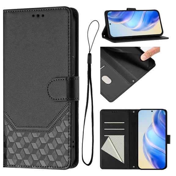 Phone Case for Doogee Note 58 / Note 58 Pro, Shockproof PU Leather Flip Wallet Case with RFID Block Card Slots Kickstand Magnetic Cover, Black