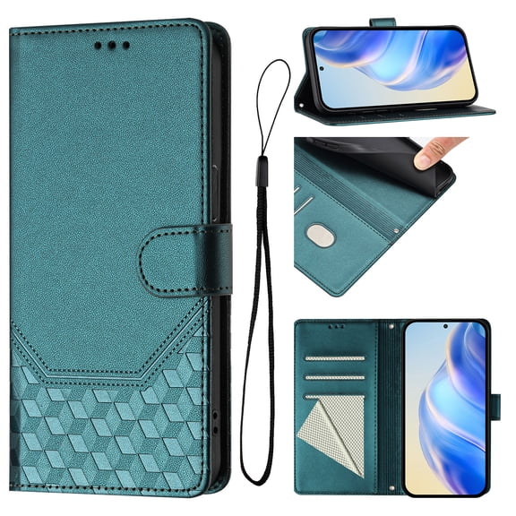 Phone Case for Doogee Note 58 / Note 58 Pro, Shockproof PU Leather Flip Wallet Case with RFID Block Card Slots Kickstand Magnetic Cover, Green