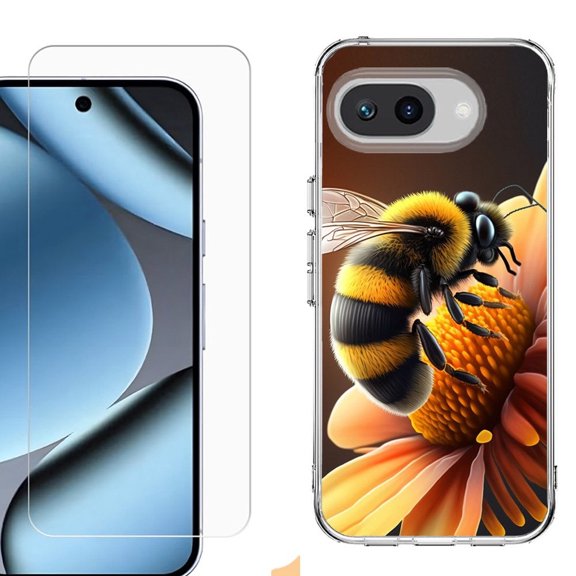 Phone Case for Google Pixel 10a, with Screen Protector, by OneToughShield - Bee