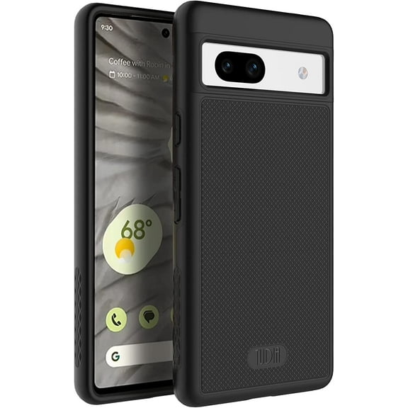 TUDIA MergeGrip Google Pixel 7a Case Military Grade Dual Layer Heavy Duty - Matte Black