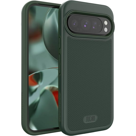 TUDIA MergeGrip Google Pixel 9 Case / Pixel 9 Pro Case Heavy Duty Protection - Pine Green