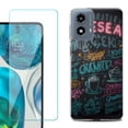 thumbnail image 1 of Phone Case for Motorola Moto G 5G 2024, with Tempered Glass Screen Protector, by OneToughShield - Abstract Menu, 1 of 3