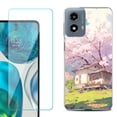 thumbnail image 1 of Phone Case for Motorola Moto G 5G 2024, with Tempered Glass Screen Protector, by OneToughShield - Aura Spring, 1 of 3