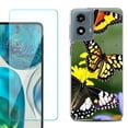 thumbnail image 1 of Phone Case for Motorola Moto G 5G 2024, with Tempered Glass Screen Protector, by OneToughShield - Butterfly Flower, 1 of 3