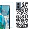thumbnail image 1 of Phone Case for Motorola Moto G 5G 2024, with Tempered Glass Screen Protector, by OneToughShield - Cheetah B/W, 1 of 3