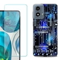 thumbnail image 1 of Phone Case for Motorola Moto G 5G 2024, with Tempered Glass Screen Protector, by OneToughShield - Cosmos Circuit, 1 of 3