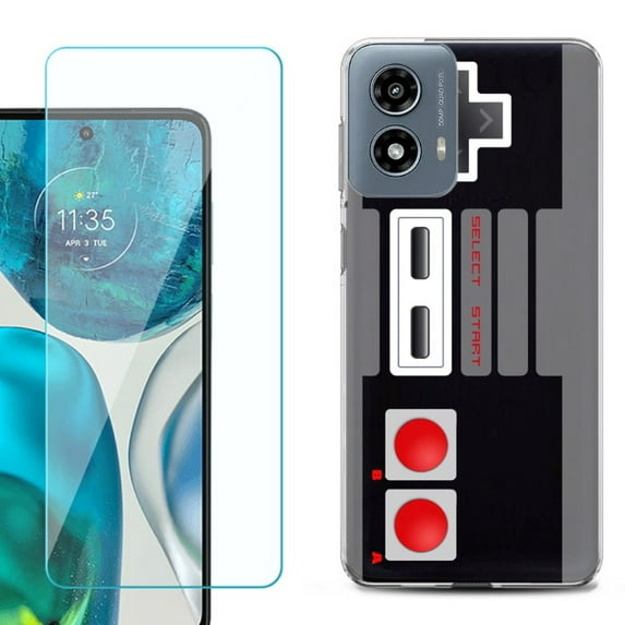 Phone Case for Motorola Moto G 5G 2024, with Tempered Glass Screen Protector, by OneToughShield - Game Controller