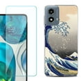 thumbnail image 1 of Phone Case for Motorola Moto G 5G 2024, with Tempered Glass Screen Protector, by OneToughShield - Great Wave, 1 of 3