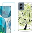 thumbnail image 1 of Phone Case for Motorola Moto G 5G 2024, with Tempered Glass Screen Protector, by OneToughShield - Green Tree, 1 of 3