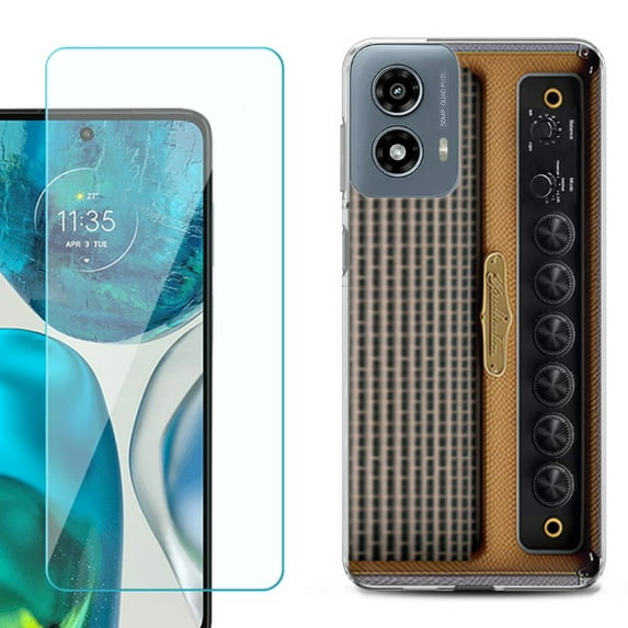 Phone Case for Motorola Moto G 5G 2024, with Tempered Glass Screen Protector, by OneToughShield - Guitar Amp