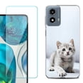 thumbnail image 1 of Phone Case for Motorola Moto G 5G 2024, with Tempered Glass Screen Protector, by OneToughShield - Kitty Cat, 1 of 3