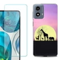thumbnail image 1 of Phone Case for Motorola Moto G 5G 2024, with Tempered Glass Screen Protector, by OneToughShield - Moonlight Safari, 1 of 3