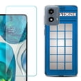 thumbnail image 1 of Phone Case for Motorola Moto G 5G 2024, with Tempered Glass Screen Protector, by OneToughShield - Phone Booth Blue, 1 of 3