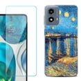 thumbnail image 1 of Phone Case for Motorola Moto G 5G 2024, with Tempered Glass Screen Protector, by OneToughShield - Starry Night Rhone, 1 of 3