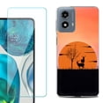 thumbnail image 1 of Phone Case for Motorola Moto G 5G 2024, with Tempered Glass Screen Protector, by OneToughShield - Sunset Deer, 1 of 3