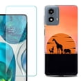 thumbnail image 1 of Phone Case for Motorola Moto G 5G 2024, with Tempered Glass Screen Protector, by OneToughShield - Sunset Safari, 1 of 3