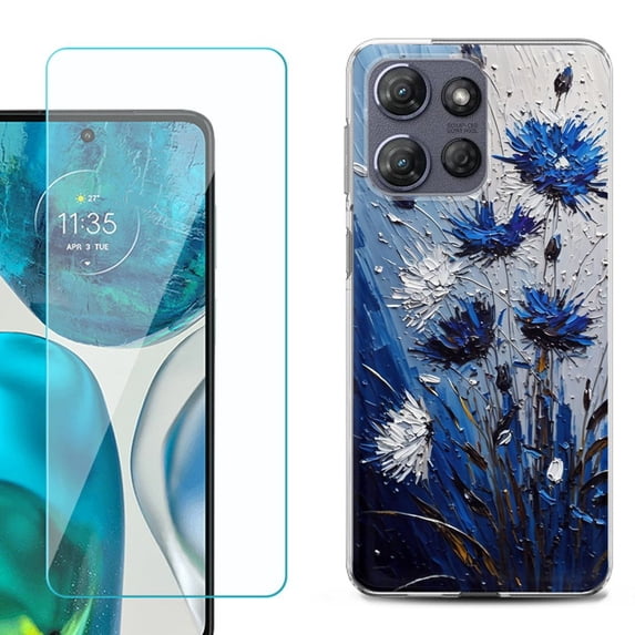 Phone Case for Motorola Moto G 5G 2026, with Screen Protector, by OneToughShield - Cornflower