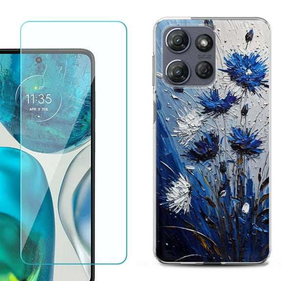 Phone Case for Motorola Moto G 5G 2026, with Screen Protector, by OneToughShield - Cornflower