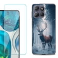thumbnail image 1 of Phone Case for Motorola Moto G 5G 2026, with Screen Protector, by OneToughShield - Deer Winter, 1 of 5