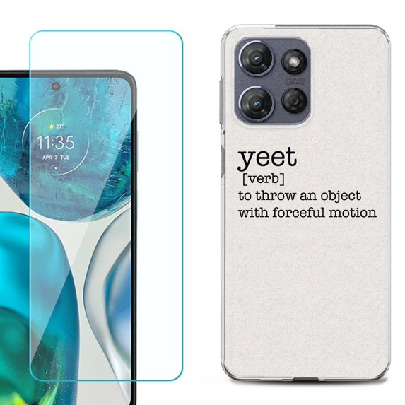 Phone Case for Motorola Moto G 5G 2026, with Screen Protector, by OneToughShield - Dictionary/Yeet