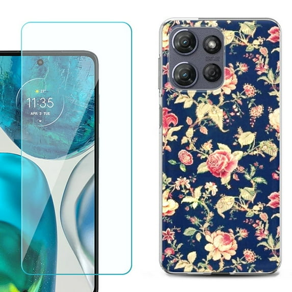 Phone Case for Motorola Moto G 5G 2026, with Screen Protector, by OneToughShield - Floral Garden