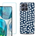 thumbnail image 1 of Phone Case for Motorola Moto G 5G 2026, with Screen Protector, by OneToughShield - Flower/Blue, 1 of 5