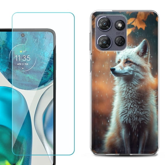 Phone Case for Motorola Moto G 5G 2026, with Screen Protector, by OneToughShield - Fox Autumn