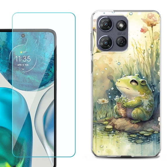 Phone Case for Motorola Moto G 5G 2026, with Screen Protector, by OneToughShield - Frog