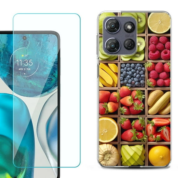 Phone Case for Motorola Moto G 5G 2026, with Screen Protector, by OneToughShield - Fruit Box