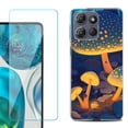 thumbnail image 1 of Phone Case for Motorola Moto G 5G 2026, with Screen Protector, by OneToughShield - Glowing Mushroom, 1 of 5