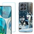thumbnail image 1 of Phone Case for Motorola Moto G 5G 2026, with Screen Protector, by OneToughShield - Husky Snow, 1 of 5